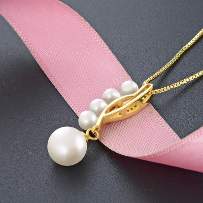 925 Sterling Silver Pearl Necklace